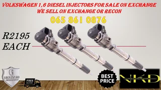 Volkswagen 1.6 injectors for sale we sell on exchange