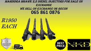 Mahindra Mhawk 2.2 Diesel Injectors For Sale On Exchange Or To Recon With Warranty
