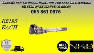 Volkswagen 1.6 Diesel Injectors For Sale On Exchange Or To Recon With Warranty
