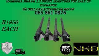 Mahindra Mhawk 2.2 Diesel Injectors For Sale On Exchange Or To Recon With Warranty