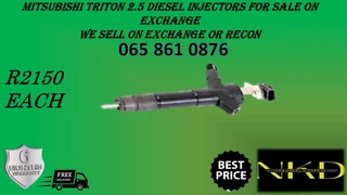 Mitsubishie Triton 2.5 Diesel Injectors For Sale On Exchange Or To Recon With Warranty