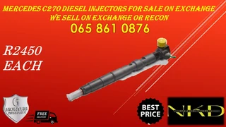 Mercedes C270 diesel injectors for sale we sell on exchange or reconditioning your own