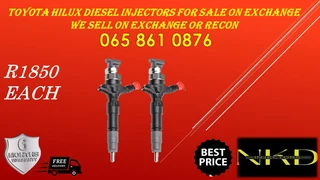 Toyota Hilux diesel injectors for sale or reconditioning