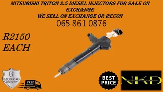 Mitsubishi Triton 2.5 Diesel Injectors For Sale On Exchange Or To Recon With Warranty