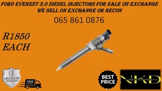 Ford Everest (3.0/bt50) Diesel Injectors For Sale On Exchange Or To Recon Waith Warranty