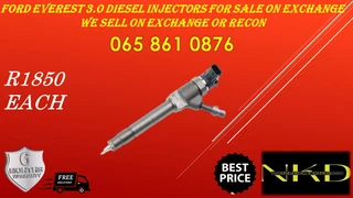 Ford Everest diesel injectors for sale on exchange or reconditioning