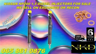 Nissan NP200 diesel injectors for sale on exchange or recon