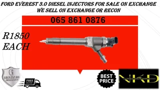 Ford Everest (3.0/bt50) Diesel Injectors For Sale On Exchange Or To Recon With Warranty