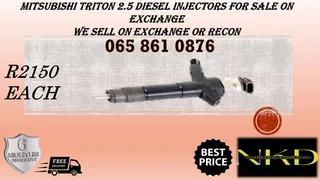 Mitsubishi Triton 2.5 Diesel Injectors For Sale Or To Recon With Warranty