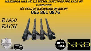 Mahindra Mhawk 2.2 Diesel Injectors For Sale On Exchange Or To Recon With Warranty