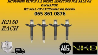 Mitsubishi Triton 3.2 Diesel Injectors For Sale On Exchange Or To Reon With Warranty
