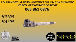 Volkswagen 1.6 Diesel Injectors For Sale On Exchange Or To Recon