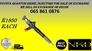 Toyota Quantum Diesel Injctors For Sale Or To Recon