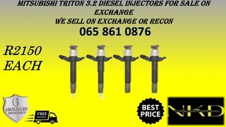 Mitsubishi Triton 3.2 Diesel Injectors For Sale On Exchange Or To Recon With Warranty