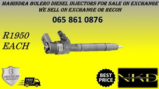Mahindra Bolero Diesel Injectors For Sale On Exchange Or To Recon With Warranty