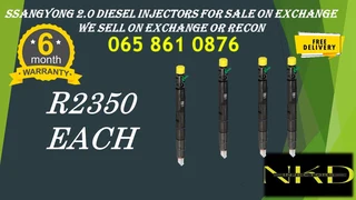 Ssangyong Diesel Injectors For Sale On Exchange Or To Recondition Your Own