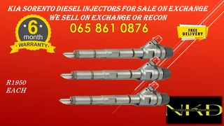 Kia Sorento Diesel Injectors For Sale On Exchange Or Recon With Warranty