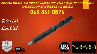 Nissan Micra 1.5 Diesel Injectors For Sale On Exchange Or To Recon With Warranty