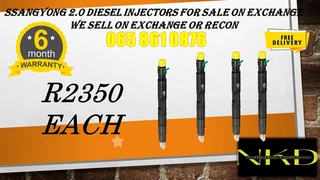 Ssangyong 2.0 Diesel Injectors For Sale Or To Recon