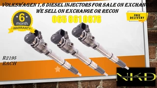 Volkswagen 1.6 Diesel Injectors For Sale On Exchange Or To Recon With Warranty