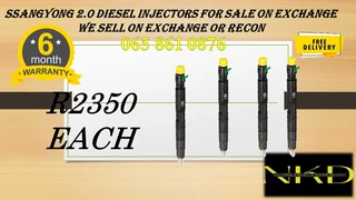 Ssangyong 2.0 Diesel Inejctors For Sale On Exchange With 6 Months Warranty