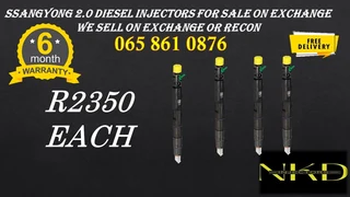 Ssangyong 2.0 Diesel Injectors For Sale On Exchange With 6 Months Warranty