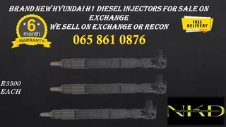 New Hyundai H1 Diesel Injectors For Sale On Exchange Or To Recon With Warranty