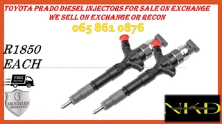 Toyota Prado diesel injectors for sale on exchange or recon