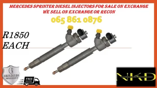 Mercedes Benz Sprinter diesel injectors for sale on exchange or to recon