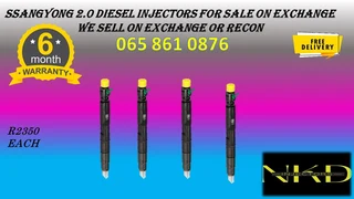 Ssangyong 2.0 Diesel Injectors For Sale Or To Recon