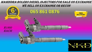 MAHINDRA BOLERO DIESEL INJECTORS FOR SALE ON EXCHANGE OR TO RECON WITH WARRANTY