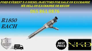 Ford Everest (3.0/bt50) Diesel Injectors For Sale On Exchange Or To Recon With Warranty