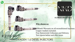 Volkswagen 1.6 Diesel Injectors For Sale On Exchange Op To Recon
