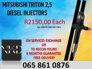 Mitsubishi Triton 2.5 Diesel Injectors For Sale On Exchange Or To Recon With Warranty