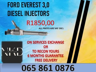 Ford Everest (3.0/bt50) Diesel Injectors For Sale On Exchange Or To Recon With Warranty