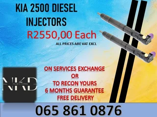 Kia 2500 Diesel Injectors For Sale Or To Recon