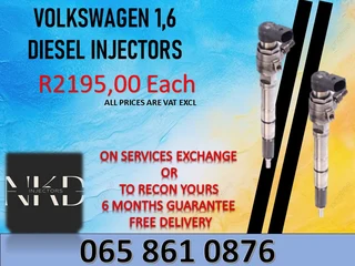 Volkswagen 1.6 Diesel Injectors For Sale On Exchange Or To Recon With Warranty