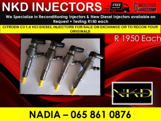 Citroen c3 1.4 diesel injectors for sale or recon with warranty