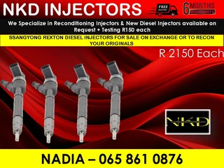 Ssangyong Diesel Injectors For Sale On Exchange Or Recon With Warranty