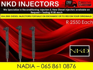 Kia 2500 Diesel Injectors For Sale On Exchange Or Recon With Warranty
