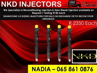 Ssangyong Diesel Injectors For Sale Or Recon With Warranty
