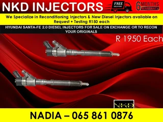 Hyundai Santa Fe Diesel Injectors For Sale Or Recon With Warranty