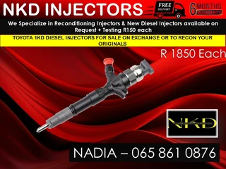 Toyota 1kd Diesel Injectors For Sale Or Recon