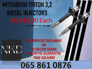 Mitsubishi Triton 3.2 Diesel Injectors For Sale On Exchange Or To Recon With Warranty