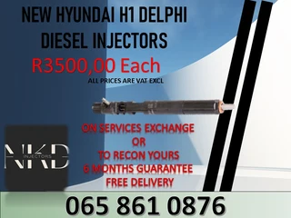 New Hyundai H1 Diesel Injectors For Sale Or To Recon With Warranty