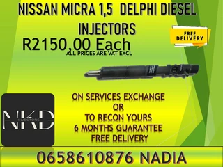 Nissan Micra 1.5 Diesel Injectors For Sale Or To Recon