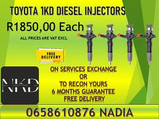 Toyota 1kd Diesel Injectors For Sale Or To Recon