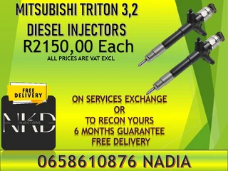 Mitsubishi Triton 3.2 Diesel Injectors For Sale On Exchange Or To Recon With With Warranty