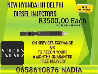 New Hyundai H1 Diesel Injectors For Sale On Exchange Or To Recon