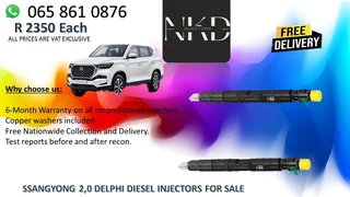 Ssangyong 2.0 Diesel Injectors For Sale On Exchange With 6 Months Warranty